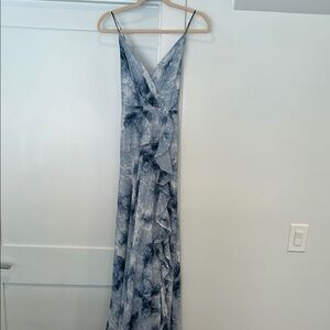 Astr Blue Spaghetti Strap Maxi Dress